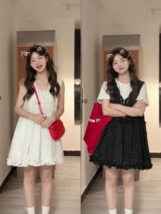 甜美风拿捏了#创作灵感 #夏季穿搭 #无法拒绝的温柔感小裙子 #甜妹小白花穿搭 #暑假出游穿搭