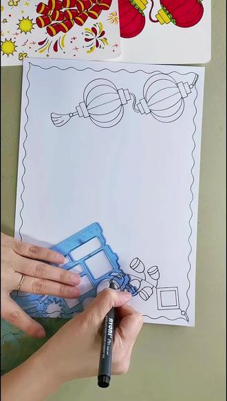 鞭炮教程来了#画画教程 #绘画 #没点艺术细胞刷不到#快来看我画的简笔画 #创意绘画 #画画画