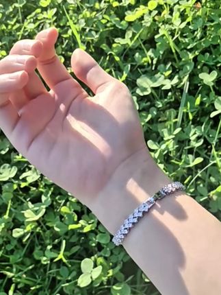 铜合金手链 轻奢ins小众气质女生时尚百搭饰品简约银色精致手链#手链