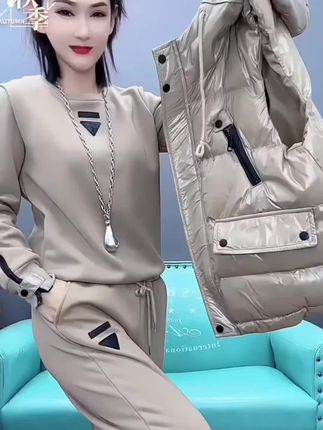 #时尚休闲套装#洋气上档次#宽松显瘦减龄