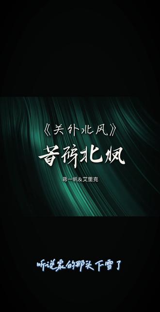 新歌《关外北风》完整版在酷狗 qq音乐平台已上线@蒋一帆🐵 #每一片雪花都喊着回家回家 #歌曲关外北风 #蒋一帆新歌 #回家过年