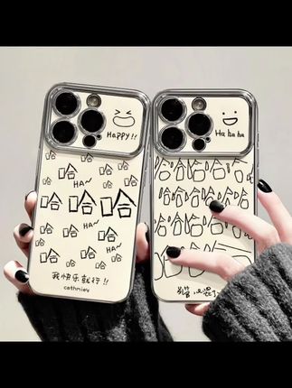 适用苹果15潮流iPhone14手机壳13p华为视窗x荣耀nova笑脸哈哈mate#防摔手机壳 #好物推荐🔥 #上热门🔥