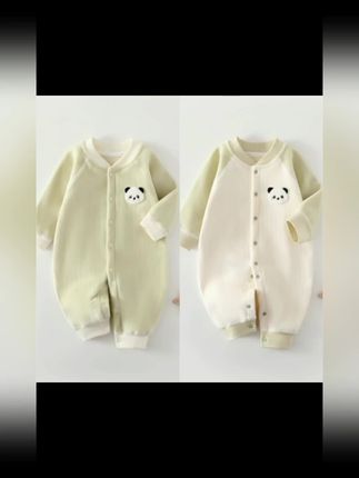 在抖音入手的好东西,新款婴幼儿双面加绒加厚无骨连体哈衣男女新生宝,爬服秋冬保暖