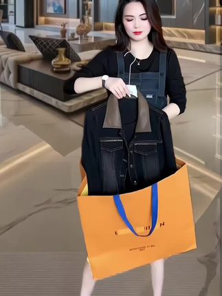 时尚牛仔裙套装女2025春季新款洋气减龄显瘦连衣裙休闲时髦两件套#潮流穿搭休闲风