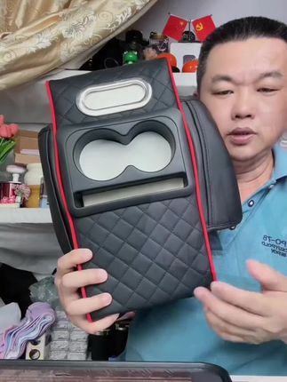 汽车扶手箱垫通用型收纳袋纸巾盒中央手肘增高垫多功能五合一增高#汽车扶手箱垫 #汽车扶手箱增高垫