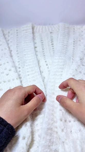 镂空毛衣开衫教程-1#手工 #手工编织零基础教学 #钩针编织 #钩针教程 #毛线钩织