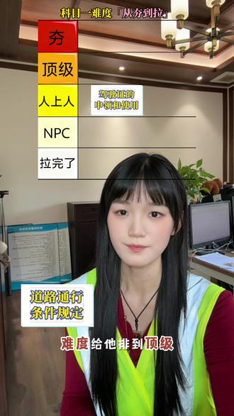 科目一难度「从夯到拉」,轻松拿下驾照!#考驾照技巧必看 #驾驶知识普及 #科目一攻略 #科目一知识点汇总