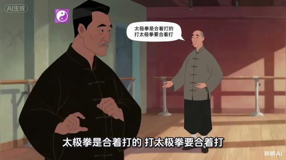 太极拳要合着打,圆裆坐胯可不是敞裆#武术 #太极拳 #养生 #健康 #非遗传承