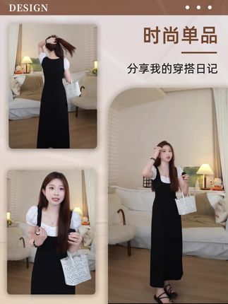 #假两件连衣裙 #连衣裙 #显瘦连衣裙 #韩系连衣裙 #洋气连衣裙
