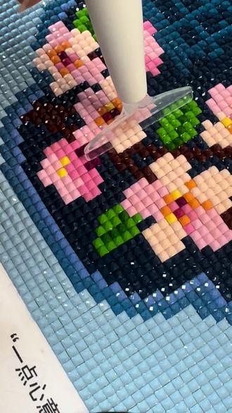 好好看的花~#拼豆 #钻石画 #欢乐林 #手工 #解压