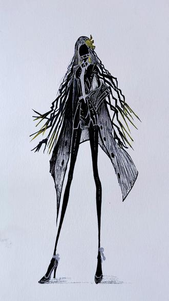 穿越到现代的祢豆子 #鬼灭之刃#火柴人#绘画过程#手绘#日常瞎画