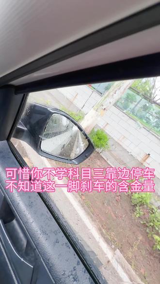 可惜你不学科目三靠边停车,不知道这一脚刹车的含金量#考驾照#科目三#靠边停车#小姐姐