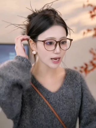 德芬妲超轻百搭韩版轻防蓝光黑色眼镜茶色平光镜大框网红素颜#高颜值眼镜 #时尚眼镜 #眼镜控 #修饰脸型 #防蓝光眼镜
