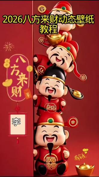 2026搞钱必备的动态壁纸教程来啦#剪映#动态壁纸教程#动态壁纸背景教程#剪映动态壁纸教程#2026八方来财动态壁纸教程