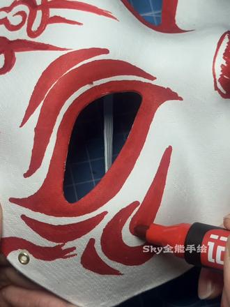 我若成佛,佛耐我何! #手绘 #绘画过程 #面具 #我若成佛 #跟着抖音学画画 @抖音小助手