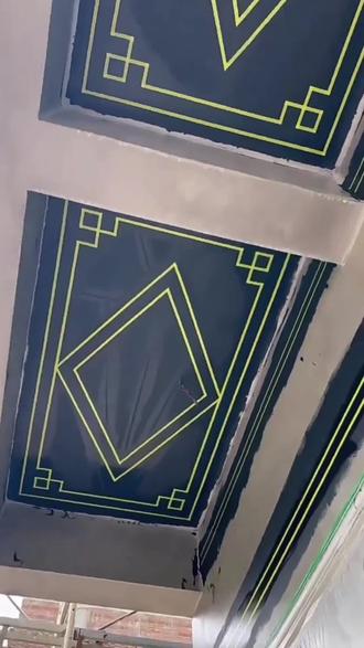 美纹纸造型图册大全,多种外墙图案#外墙仿石漆 #美纹纸造型 #外墙施工