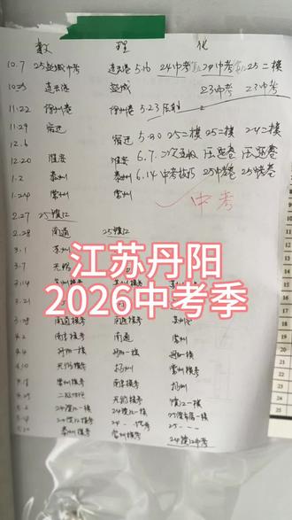 宝子们,愿你们的分数能配得上刷过的每一道题,考出漂亮的成绩,不辜负曾经拼命努力的自己呀~
#中考# 镇江丹阳