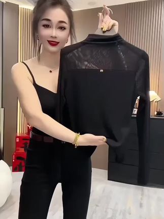 #网红时尚打底衫#网纱打底衫#显瘦气质打底衫#谁穿谁好看