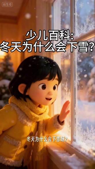 最喜欢下雪天了,可以一起堆雪人#早教启蒙小课堂 #创作者中心 #创作灵感 #冬天为什么会下雪 #少儿百科