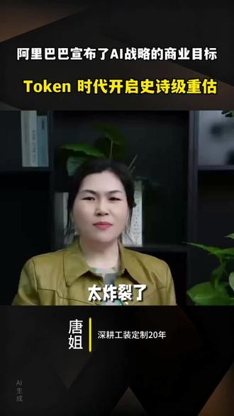 阿里巴巴宣布了AI战略的商业目标——未来五年,包含MaaS在内的云和AI商业化年收入突破1000亿美元,Token 时代开启史诗级重估! #阿里巴巴 #AI #阿里云#工装定制