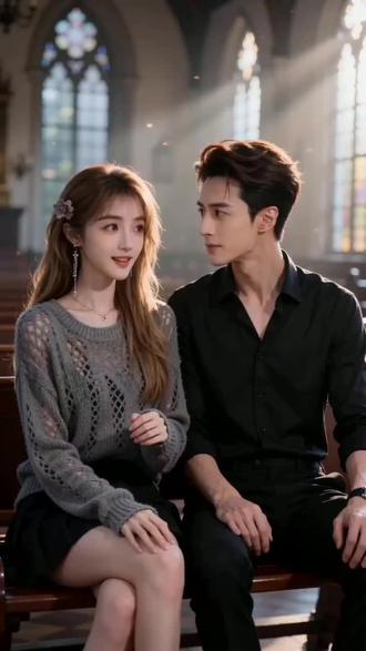 😋😋#抖音玩法合伙人计划 #ai合拍也太好玩了吧 #江屿 #Ai教堂低于时刻