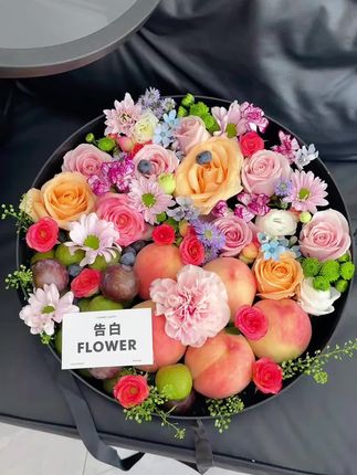 感谢师恩,桃李满天下#水果鲜花礼盒 #花束鲜花 #创意礼物 #花盒 #银川告白花店