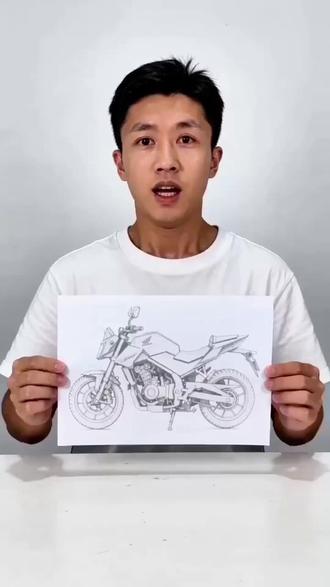 DIY本田cB400f摩托车 #diy创意手工 #创作者中心 #创作灵感 #教程 #手工diy