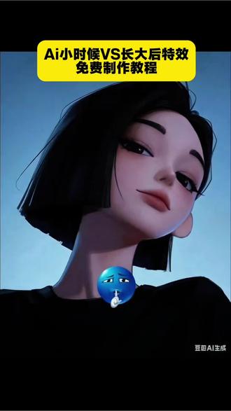 Ai小时候vs长大后#ai小时候样子 #ai小时候vs长大后 #豆包 #豆包变装 #剪映 剪同款