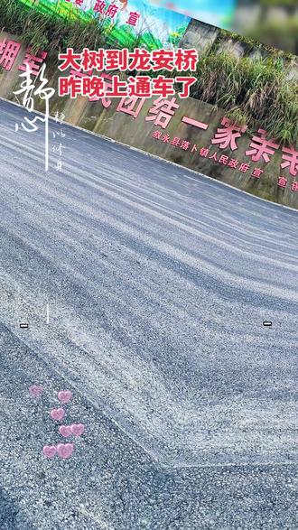 喜讯喜讯......大树到龙安桥昨天晚上通车了