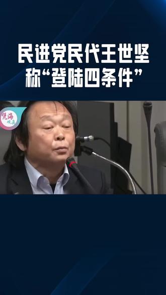 王世坚提“登陆4条件”