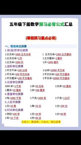 #五年级数学 下册难度增大,小数的乘除法、解方程等重点知识及公式要熟练掌握,这套考点知识思维导图都整理好了,给孩子准备起来吧!#知识点总结#考点梳理