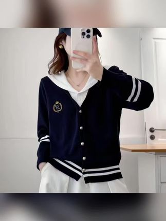 #大码针织衫女 #学院风针织衫 #宽松显瘦穿搭 #洋气百搭不挑人 #慵懒风穿搭