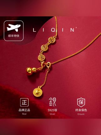 丽沁 坠链均925银 葫芦福牌流苏项链国潮精致气质轻奢时尚国风#925银 #项链 #时尚饰品 #贵里贵气的小饰品盘点 #上热门