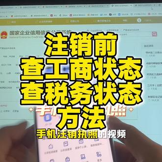查工商状态和税务状态的方法#营业执照注销教程 #工商状态 #税务状态 #经营异常 #自动开通税务