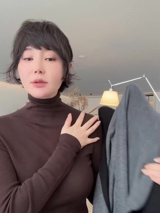 #上热门發作品 KOKOWANG【无缝】美丽诺羊毛18针无缝一体高领针织衫#简约大气#秋冬氛围感穿搭 #日常分享好物 #针织衫