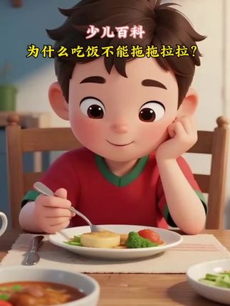 为什么吃饭不能拖拖拉拉?#涨知识 #科普 #儿童动画 #原创动画 #上热门