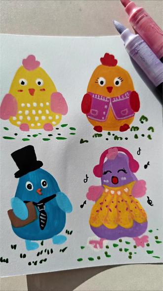 我画的小鸡好不好看呀?一起来画画呀#思维绘画 #一起学画画吧 #创作者中心 #创作灵感 #一学就会系列