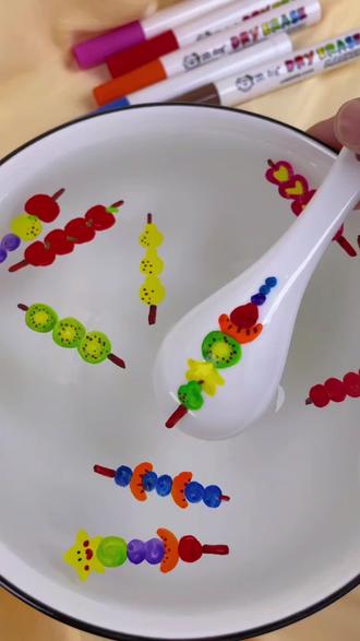 可太馋冰糖葫芦了!😋#漂浮笔 #简笔画 #好物推荐🔥 #种草 #儿童益智