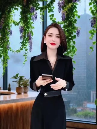春秋法式气质长裙高端御姐风收腰显瘦长袖连衣裙子女高级感小黑裙#品质女装 #优雅永不过时 #谁穿谁好看 #ootd穿搭 #精致优雅