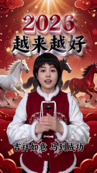 豆包真厉害呀,祝大家一马当先日子甜,快马加鞭福一年,龙马精神身体棒,万马奔腾笑开颜,马到成功好运连,马不停蹄赚大钱,2026所求皆所愿,所愿皆实现,马年安康,新年快乐#豆包 #春晚 #许个心愿秒实现