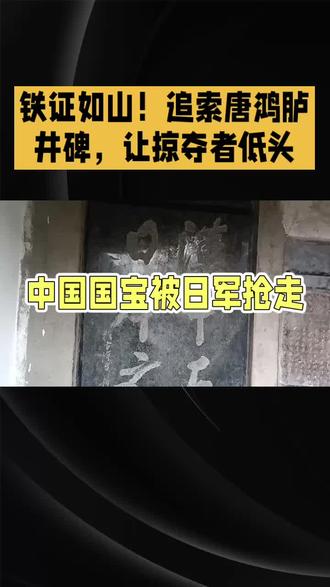 铁证如山!追索唐鸿胪井碑,让掠夺者低头#知识科普 #热点话题🔥🔥 #拒绝废话#科普#省流