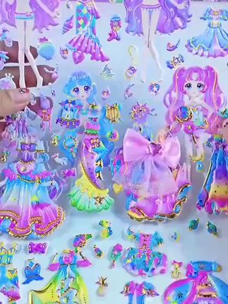 换装贴纸#儿童玩具 #女孩玩具