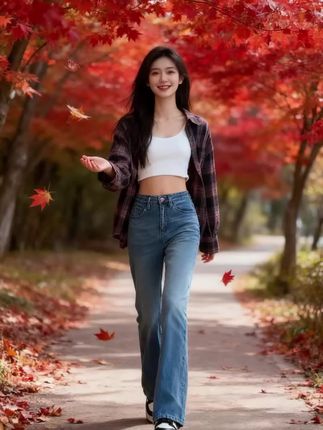 复古窄版阔腿牛仔裤女秋装女款爆款2025新款小个子高腰显瘦直筒裤#复古窄版阔腿牛仔裤女秋装女款爆款2025新款小个子高腰显瘦直筒裤#剪映 @DOU+上热门 @DOU+小助手