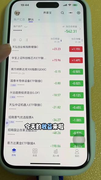 1月30日收益分享
#黄金