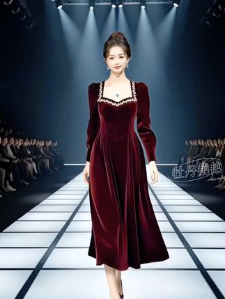家人们!优雅轻奢气质晚礼服宴会气质结婚法式显瘦酒红色连衣裙#喜婆婆礼服 #年轻款喜妈妈婚宴礼服 #平时可穿礼服 #婚宴礼服连衣裙 #婚宴礼服裙