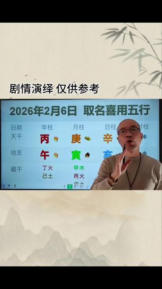 2026年2月6日出生的宝宝起名用什么五行属性的字最好?#孕妈 #宝宝取名 #宝宝起名 #新生儿 #改名
