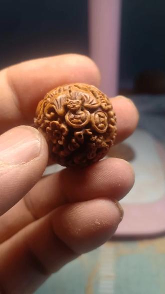 做个直径25的三多桃核圆珠#桃核雕刻 #文玩雕刻 #潍坊同城