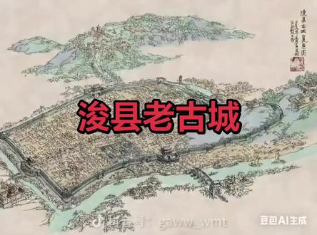 这是根据浚县古城复原图制作的浚县古城景象#跃入古画看中国 #古画