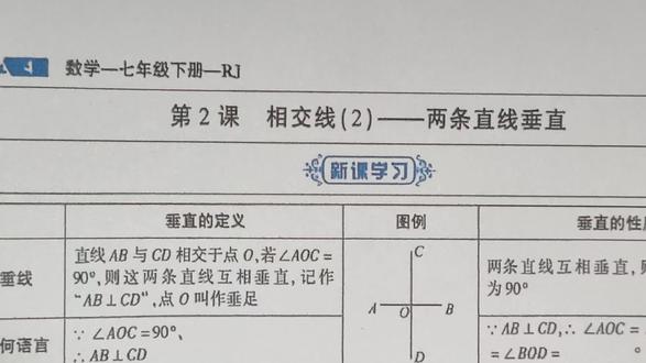 七年级下册数学:相交线——两条直线垂直,利用垂线求角度#数学 #数学思维 #初中数学#七年级数学#相交线与平行线