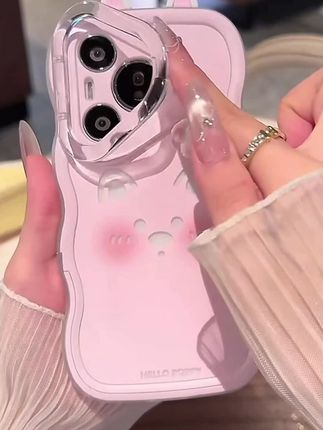 粉小狗适用苹果17华为oppo/vivo小米iPhone16板凳双支架手机壳#手机壳 #手机壳推荐 #手机壳苹果